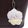 Soft Keychain Cartoon Wolf Sheep Pendant Keychain Squeak Toy Plush Stuffed Key Chains Bag Decorations Couple Friends Kids Gift