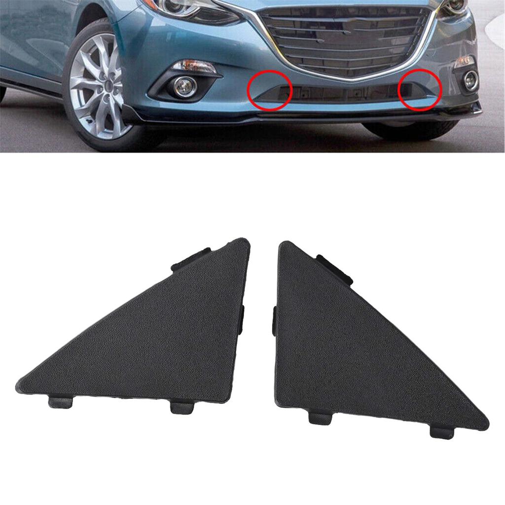 Elegant Black Front Bumper Tow Hook Cover Cap for MAZDA 3 AXELA 2014 2016