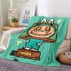 1Pc Labubu Cute Cartoon Blanket Soft Comfortable Polyester Blanket All Season Cozy Throw Bedroom Office Outdoor Use Christmas Gift Choice Print Home B