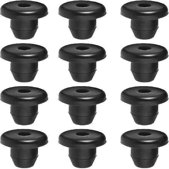 12 Pack Rubber Jack Oil Plug, Hydraulic Jack Oil Plug Flat-Head Rubber Hydraulic Filler Bung for Oil Reservoir Hole Black Jack Plugs Rubber for Oil