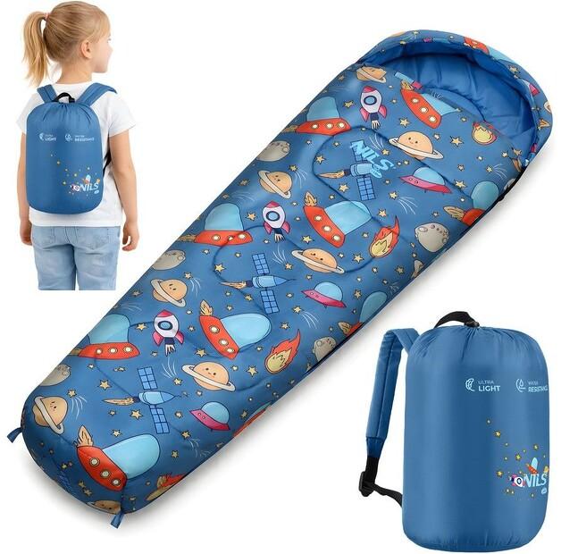 Спальник туристический мумия детский Nils Camp, 170х60 см