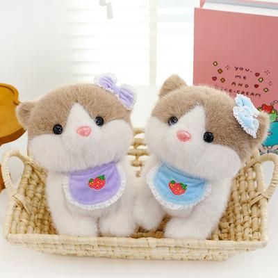 Cute Soft and Cute Bow Scarf Dog Plush Toy Doll Shiba Inu Rag Doll Children's Doll