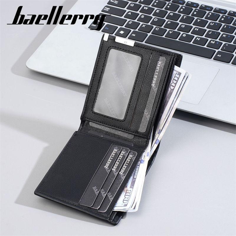 Baellerry Men Short Wallets Vintage Design Business Card Holder Fashion Cash Money Bags Pack Purse GZW