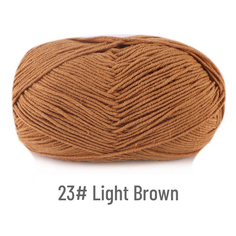 Su He 4-Strand Combed Cotton Yarn for Handmade Knitting: DIY Milk Cotton for Dolls, Cushions, and Blankets.