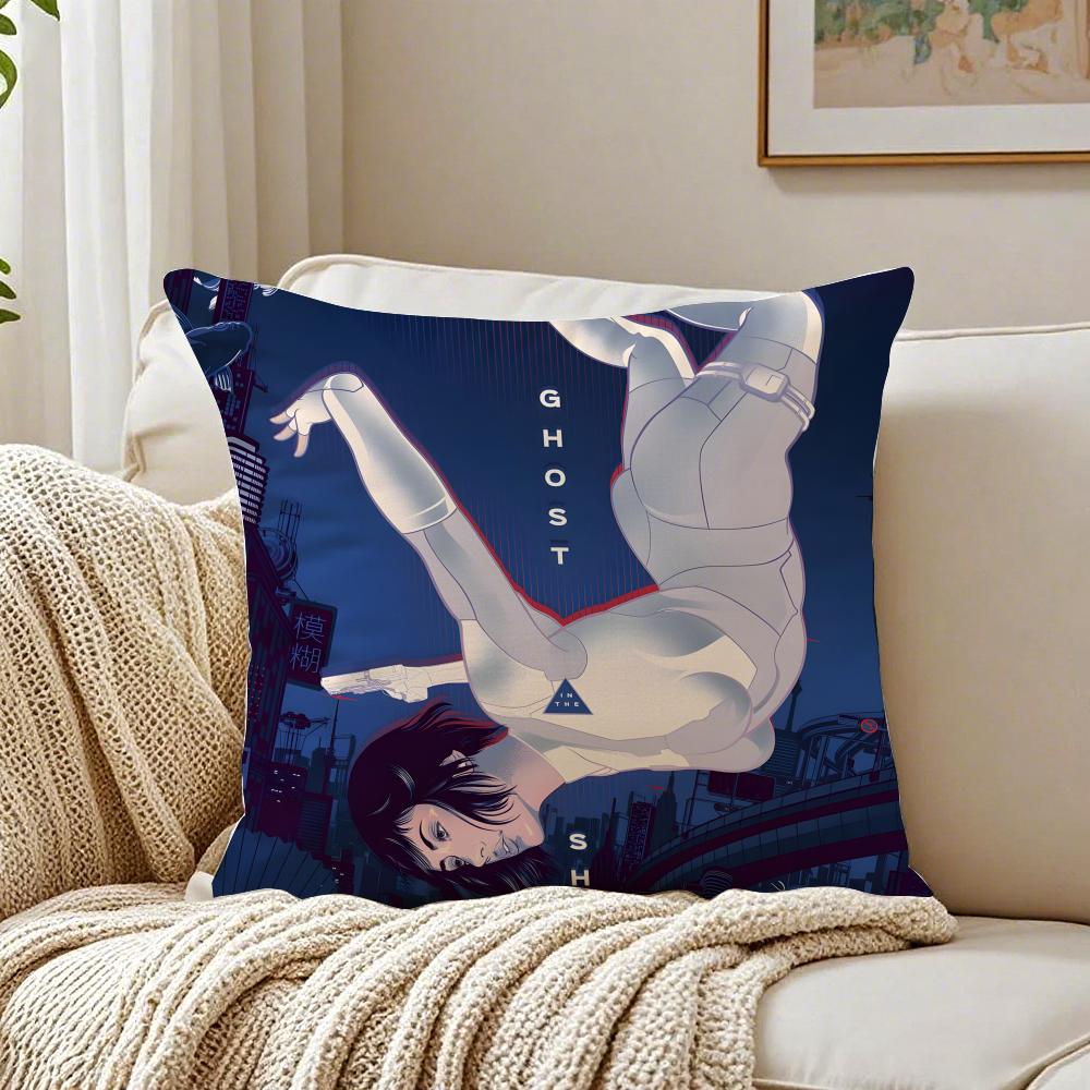 anime scifi GGhost IIn The SShell Cushion Cover Pillowcase Antidustmite living Room Sofa Decor Cushion Room