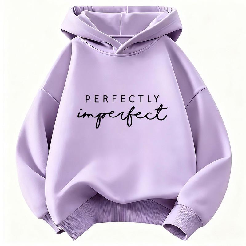 Perfekt unvollkommen Buchdruck Hoodie Y2k Kinder Sweatshirt Kapuzenpullover Lässige Hoodies für Jungen Mädchen Kleidung