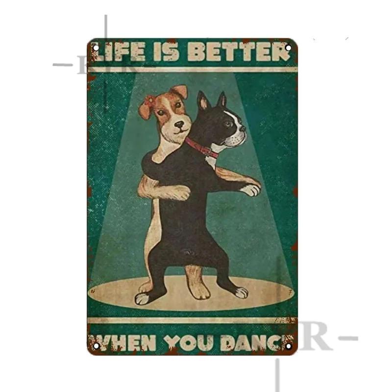 Dachshund Metal Tin Sign Tissue Dog Retro Vintage Bar Decor Wall Poster Golden Retriever Husky Plaque Home Decoration Style