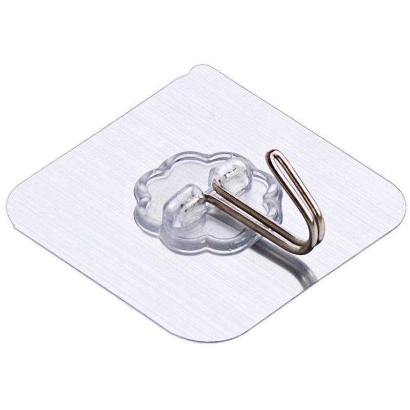 Waterproof Transparent Adhesive Wall Hook for Bathroom & Kitchen