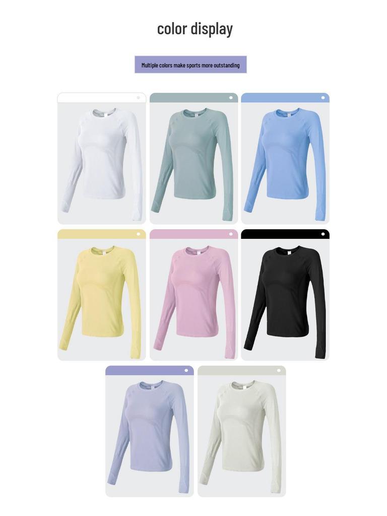 Women's Slim-Fit Long-Sleeve Yoga and Running Top for Autumn and Winter