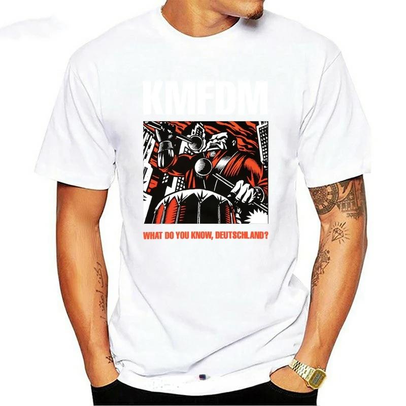 Vintage Kmfdm We Are Kmfdm Industrial Front T Shirt Women Men Fashion Casual Graphic Tshirts Loose Cool Short-sleev Hip-hop Tops