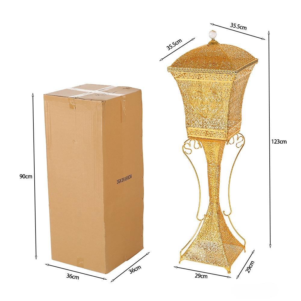 Chinese Gilded Hollow Out Incense Burner with Lid Iron Art Aromatherapy Charcoal Stove Saudi Arabia High-end Home Decor Ornament