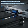 For Tesla Model 3 Y 27W PD Type C Car Charger Retractable Hub Dock USB-C Fast Charging Center Console Smart Sensor Support