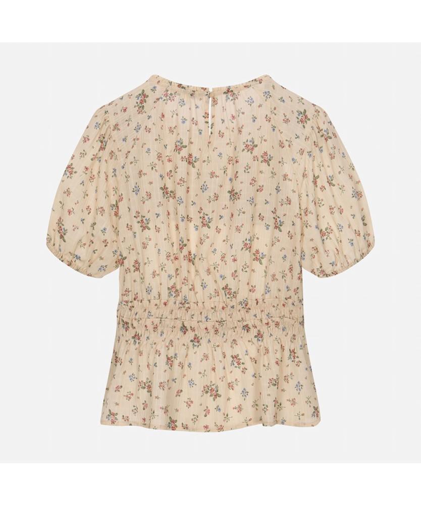 THURSDAY ISLAND Flower Pattern Banding Point Blouse_T264Mbl273W