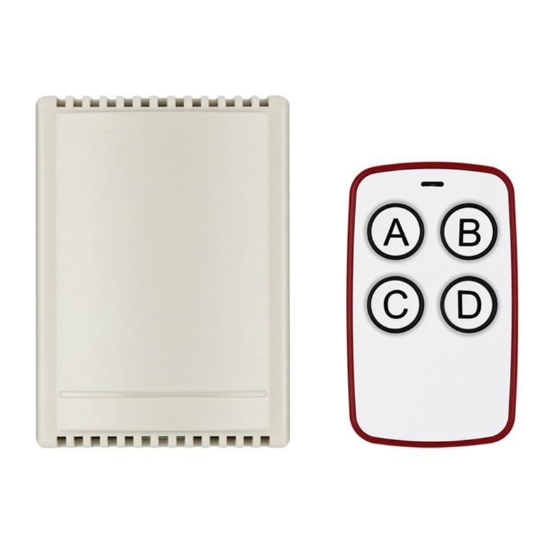 DC6V-30V Wireless RF Remote Universal Relay Receiver and Transmitter 4-Channel Remote Control 315/433Mhz for Garage Door
