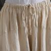 Johnature Vintage Bavlna Len Harémové Kalhoty Léto Jednobarevné Střapce Kapsy Dámské Kalhoty ke Kotníkům