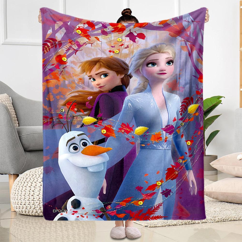 Frozen Adventure Blanket Comfortable Great for Picnics Seaside Bedding for All Seasons Warmthful Decor Gift for Travel Home Birthdays