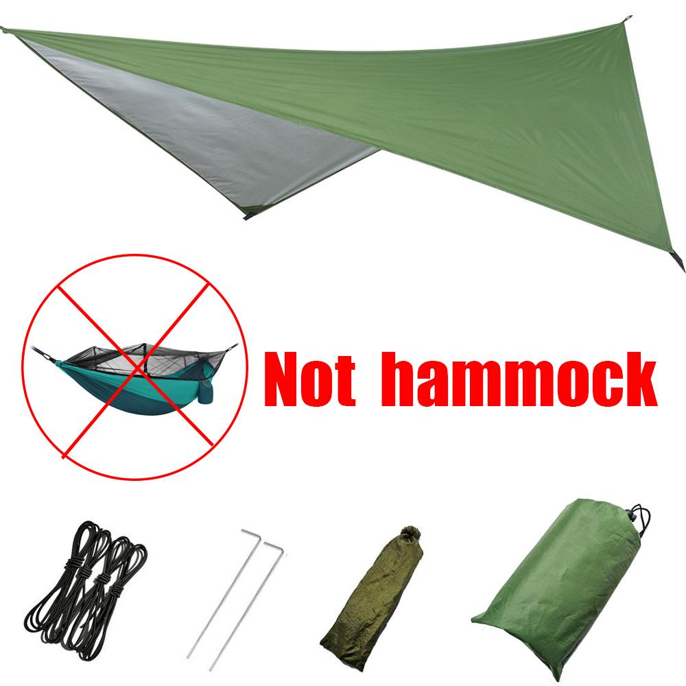 260x140cm Outdoor Double Camping Hammock with Mosquito Net and Rain Fly Tarp Lightweight Parachute Hammocks for Travel Hiking