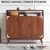 Ahvqevn 10pcs Wood Carving Wall Decor, Flower Wooden Applique Corner Ornaments for Furniture Door Cabinet Bed Home Decoration