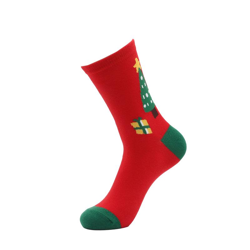 2023 Women's Mid-Calf Christmas Stockings - Santa Claus Cotton Socks for Autumn & Winter