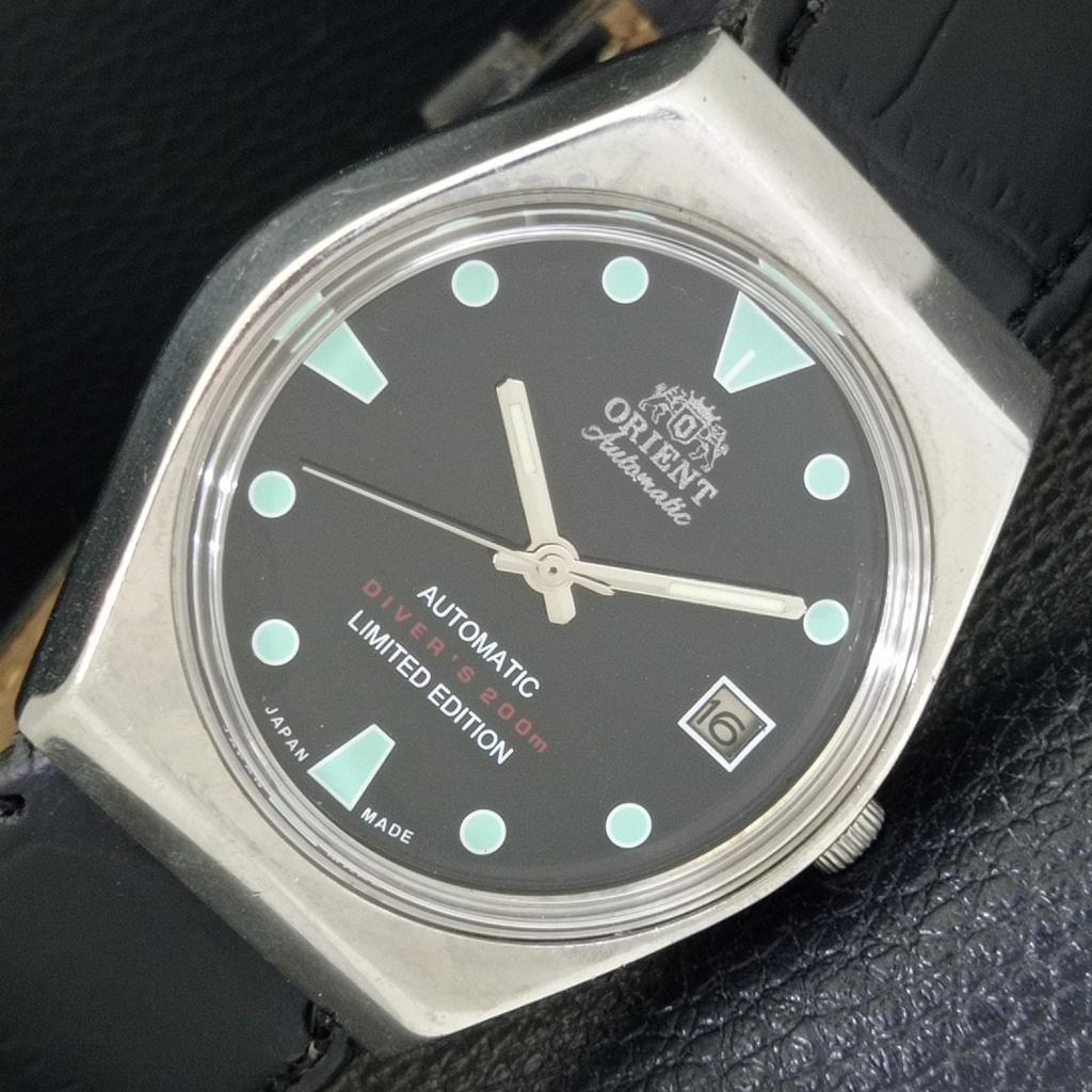 VINTAGE ORIENT AUTOMATIC 46941 JAPAN MENS BLACK COLOR DIAL WATCH a701811-5 R207-a701811
