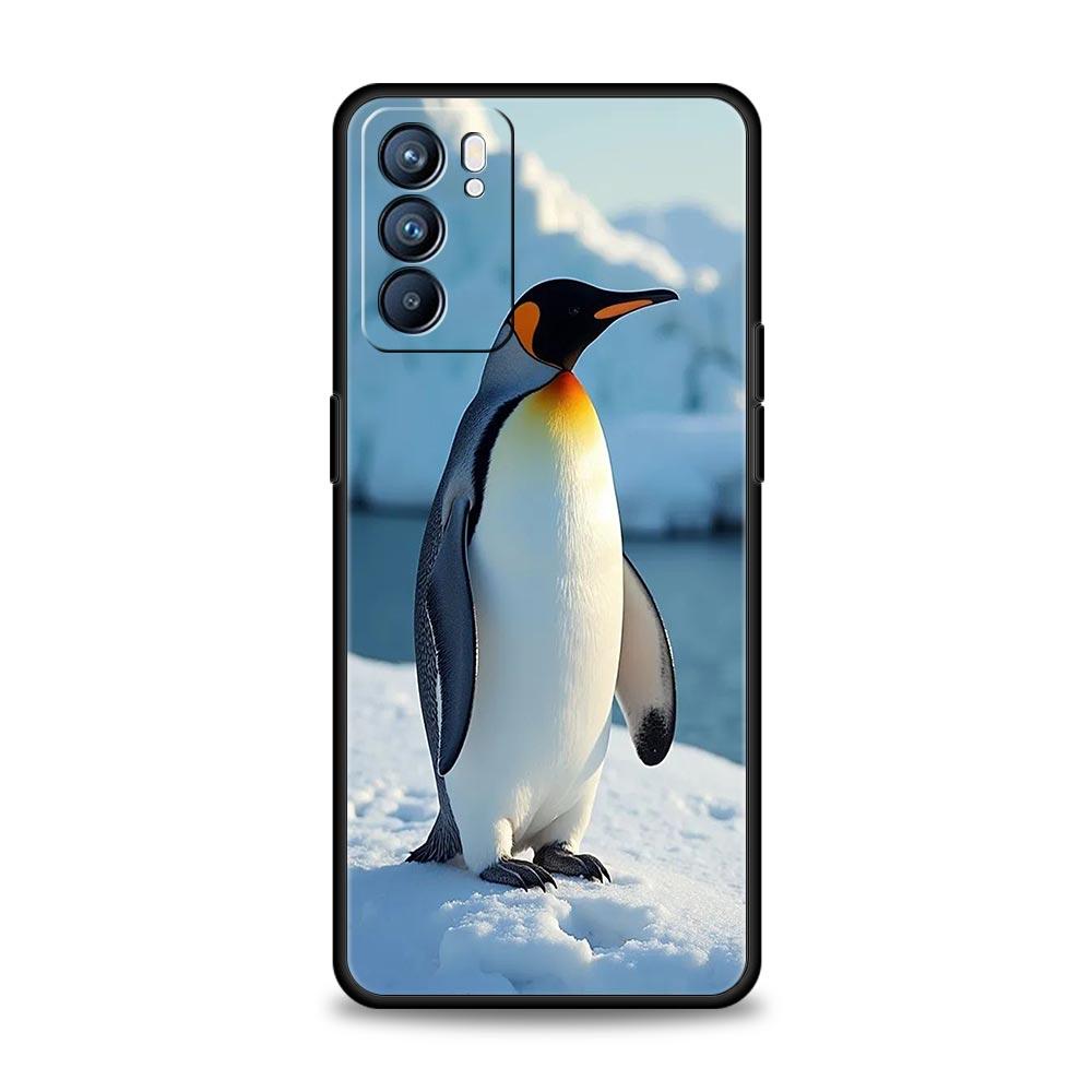 Penguin Kawaii Cute Phone Case For Oppo A54 A53 A52 A15 A95 A16 A78 A79 A80 A98 4G Find X5 X6 Reno10 12 13 F Pro 5G Cover