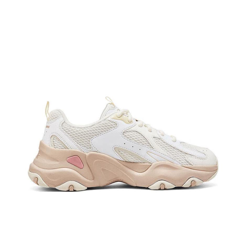 Skechers DLites 5.0 Panda Schuhe Bequem Vielseitig Stoßdämpfend Langlebig Leicht Stützend Erhöhte Höhe Niedrig geschnitten Dad Shoes 150523-WTAN