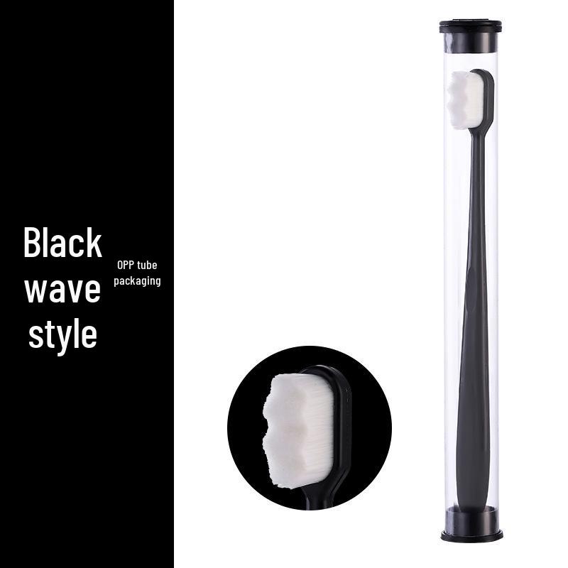 Ultra-Nano Soft Bristle Bamboo Charcoal Toothbrush with 10,000 Ultra-Fine Bristles and Gum Protection Tube
