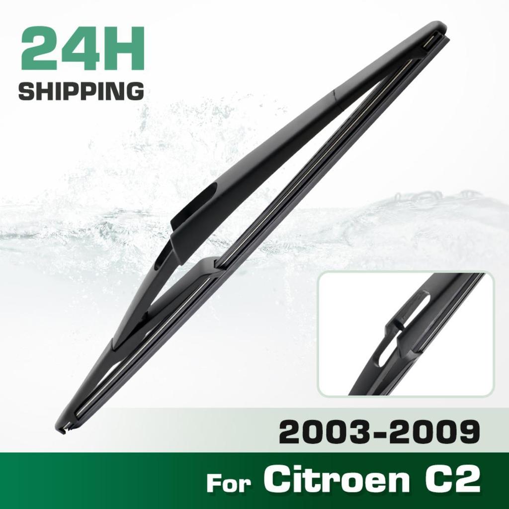 Rear Windshield Wipers Blades,Premium All-Season Wiper blades Replacement For Citroen C2 2003-2009,Natural Rubber Bayonet,Easy to Install 12″