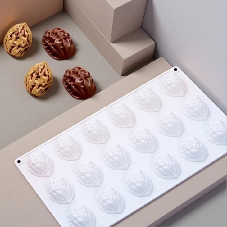 18 Slot Walnuts Silicones Mould Baking Accessories For Homemaking Dessert And Family Gathering Party Sweet Making Supply