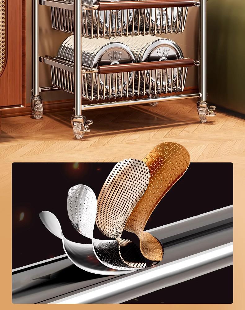 Chinese Style Multi-Layer Snack and Produce Trolley