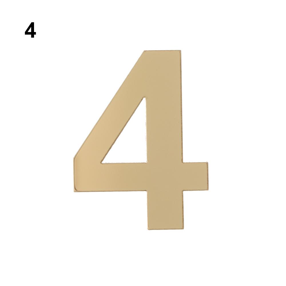 1Pcs Modern Hotel Home Sticker Address Self-adhesive Door Plate Number House Drawer Sign Gate Digits Door Numeral Plaque