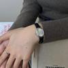 Fashion Retro Brands Watch for Women, Black Gray Oval Small Dial, High-end Commuting Leather Quartz Ladies Watches Gift