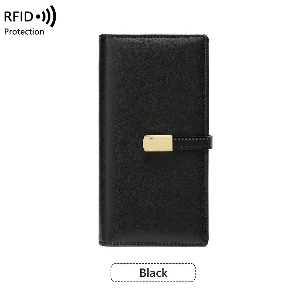 Neues Diebstahlschutz-Bürsten-Damenportemonnaie, ultradünnes und tragbares zweifach faltbares Portemonnaie, langes Mehrkarten-Portemonnaie