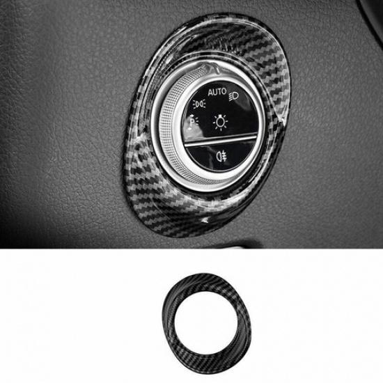 ABS Carbon Fiber Function Control Button Frame Trim For Benz C-Class -