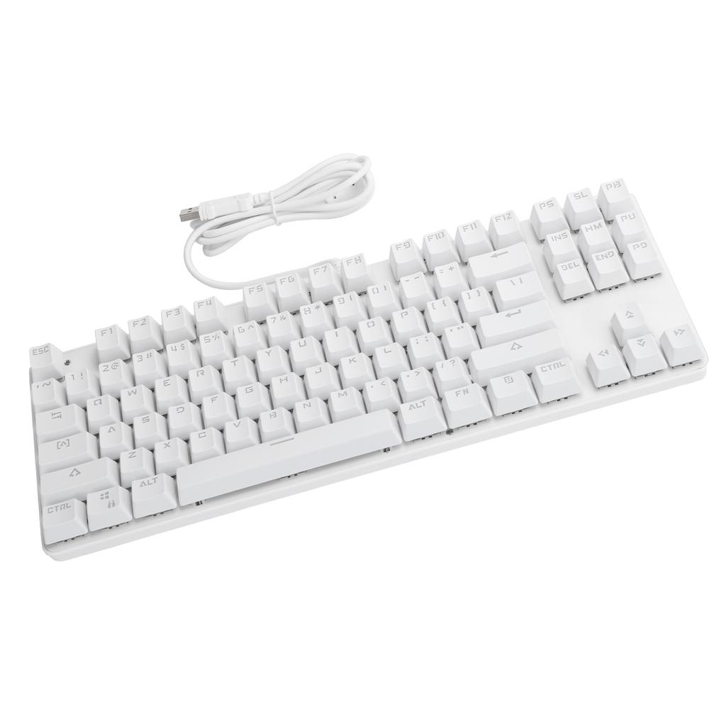 Mechanical Keyboard 87 Keys USB2.0 Wired Backlight Gaming Office Supplies Computer Parts 919‑10