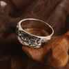 Vintage Retro Female Rock Punk Men Carved Eyes Ring Finger Ring Silver Color Multi Size