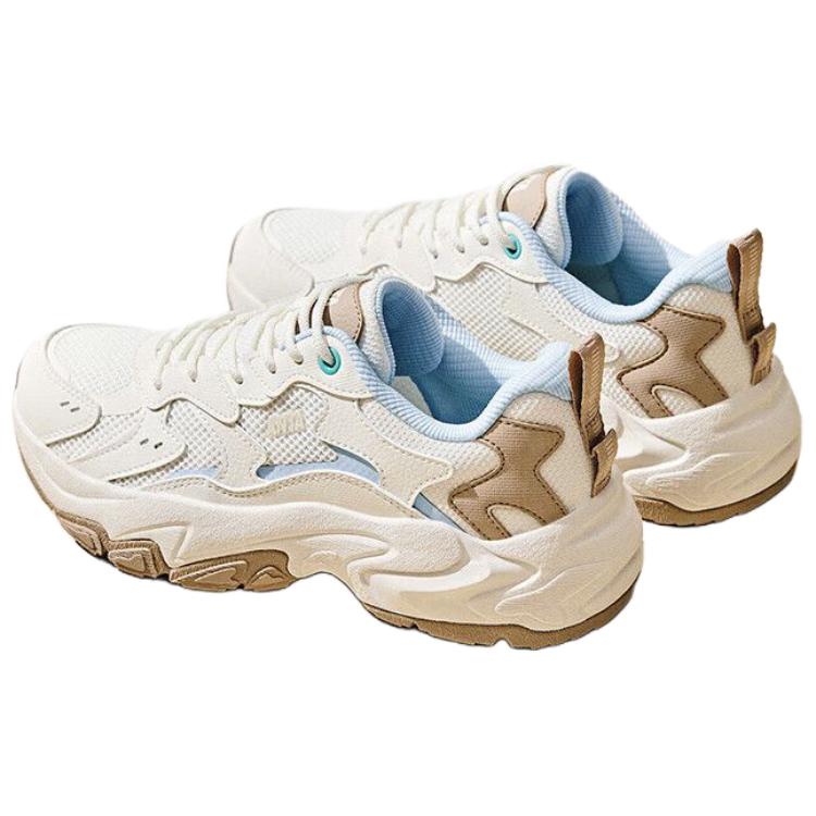 Anta Star Sea 2.0 Fashion Versatile Shock Absorbing Non-Slip Breathable Low-Top Dad Shoes Women Sneakers Ivory-White Light-Pink Blue 922538839-2