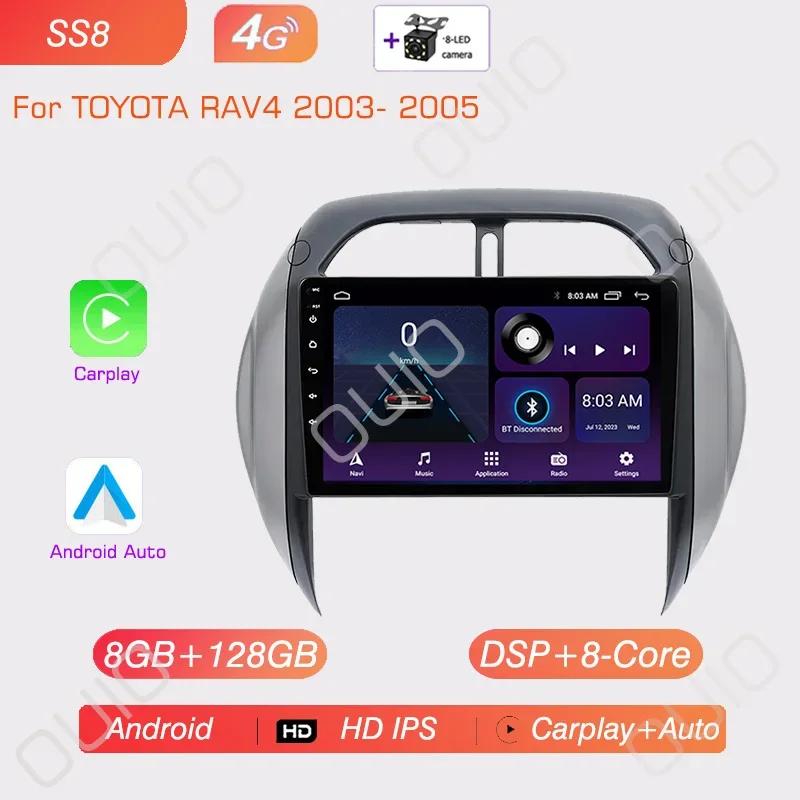 8GB+128GB Android Radio For TOYOTA RAV4 2003 2004 2005 Car stereo Multimedia Player Carplay Auto GPS navigation 2DIN
