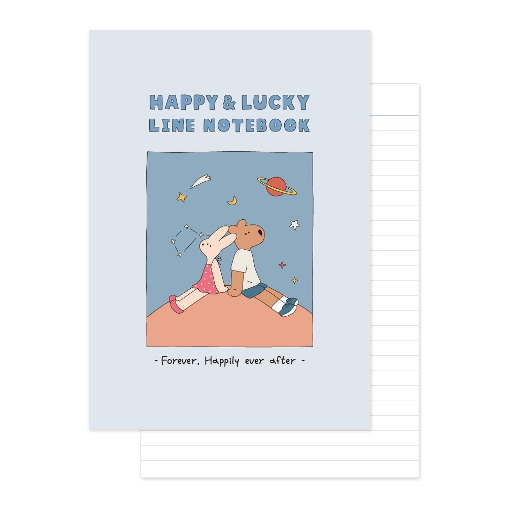 

Monolike Happy and Lucky A5 Binding Line Universe Happy and Lucky Binding 128 Binding Notebook, - Notebook, Universe, Hardcover, Academic, pages,