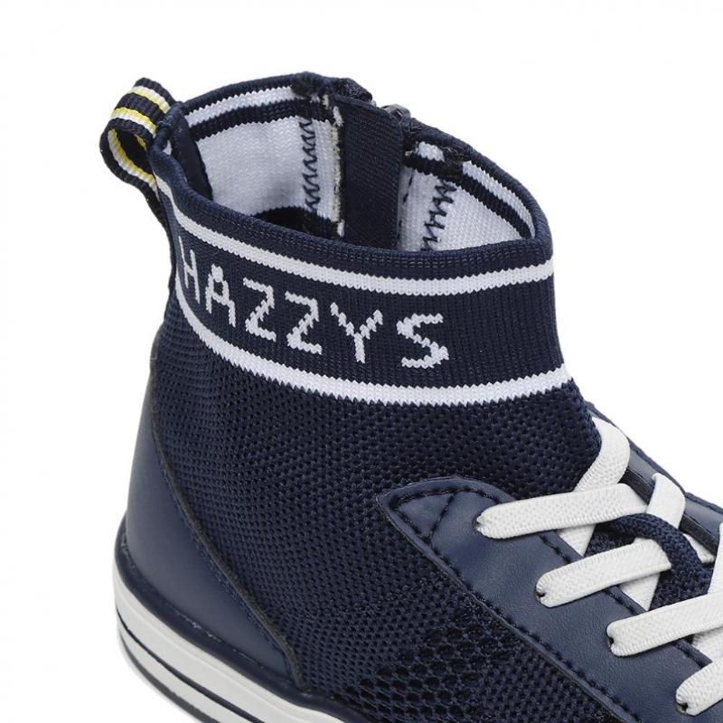 Hazzys Kids Ankle Knit Sneakers Hsw61uq50m Nv
