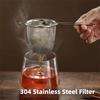 Single Ear Shape Stainless Steel Tea Strainer Anti-Scald Fine Mesh Colander  Flour Filter