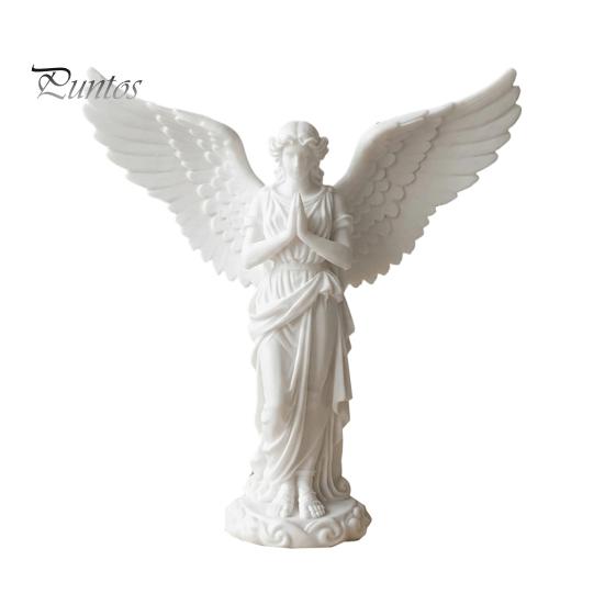 Tisch-Engelsstatue 3D-gedruckte betende Figur, Retro-Schutzengel-Statue Ornament, Künstlerische geflügelte Frauendekoration für Zuhause, Büro, Einweihung
