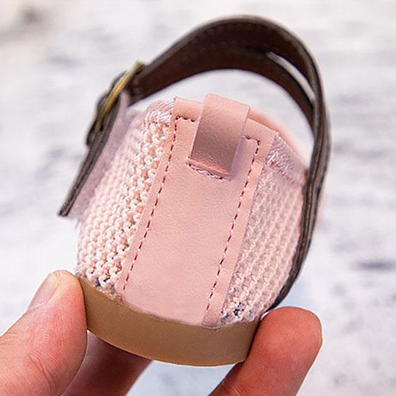 Children's Shoes Korean Girl Princess Shoes Breathable Hollow Net Sandals Children 1-2 Years Old Soft Sole Toddler Shoes