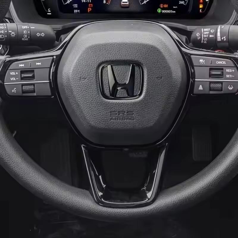 

50x40mm ABS Car Steering Wheel Cover Emblem Sticker For Honda Envix Odyssey City Jazz Fit CRV Civic Accord Insight Jade Vezel