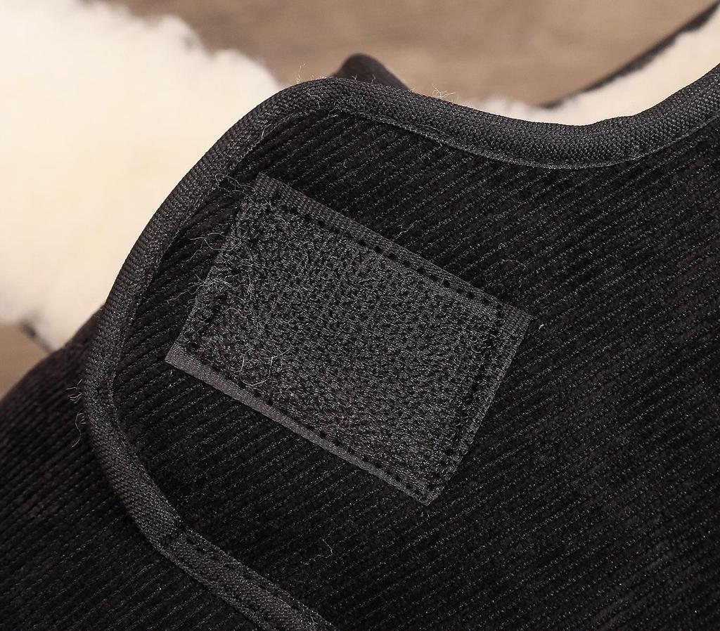 Klettverschluss Rutschfeste Cord Baumwollschuhe für den Winter