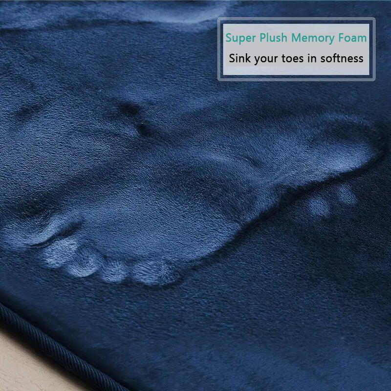 Tredelt toalett, Badegulvsmatte, Dusjmatte, Badeabsorberende matte, Sklisikker teppe, Myk og behagelig, Vaskerom.