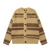 Unisex Oversized Knit Cardigan Sweater Striped Casual Long Sleeve Fall Outerwear Teens