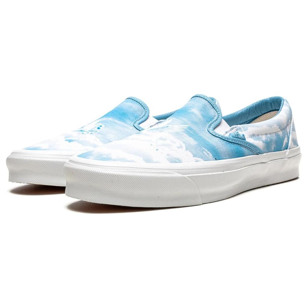 Kith X Vans Vault OG Classic Slip-On LX Clouds Unisex Sneakers White Light-Blue VN0A45JK6BY