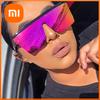 Xiaomi Nuevas Gafas de Sol de Montura Grande de Una Pieza, Gafas de Sol de Montura Cuadrada de Moda Europea y Americana para Mujeres, Gafas Coloridas