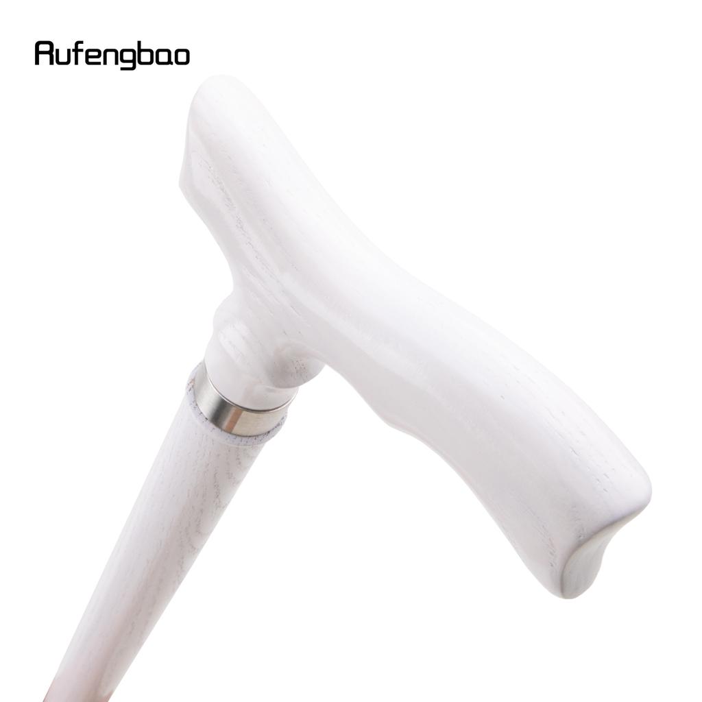 White Wooden Single Joint Fashion Walking Stick Decorative Cospaly Party Walking Cane Halloween Mace Crutch  Wand Crosier 94cm